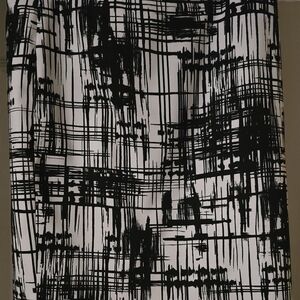 Chic Black and White Patterned Pencil Skirt
